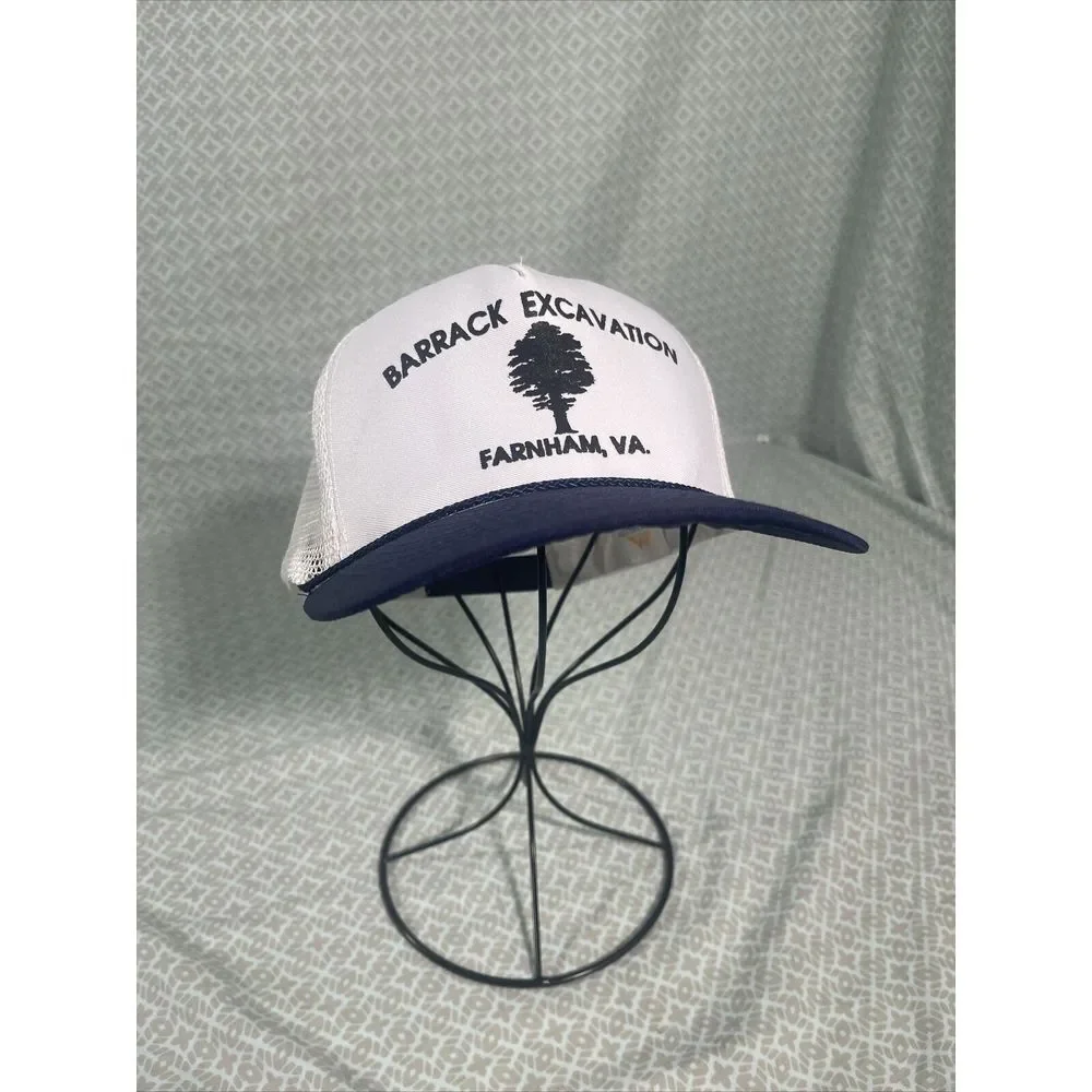 Vintage trucker‎ hat company Barrack Excavation Farnham, VA SnapBack